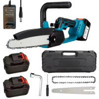 Акумуляторна ланцюгова пила 10 у кейсі  2 АКБ міні електропила для дачі, деревини та дров, 24V